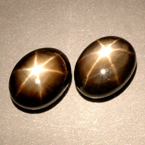 Pedras preciosas de safira estrela preto natural de  ct, corte oval, opaco