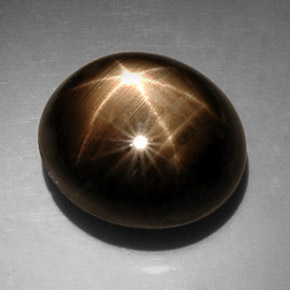 Safira Estrela Preto Natural 15.28ct, Corte Oval, Opaco