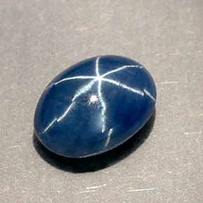 Safira estrela azul natural 1,01ct, transparente, transparente/translúcido