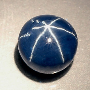 Safira estrela azul natural 4,18ct, transparente, transparente/translúcido