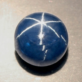 Safira estrela azul natural 4,18ct, transparente, transparente/translúcido