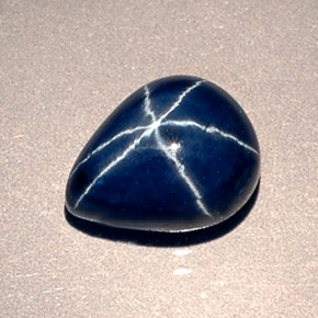 Safira Estrela Azul Natural 2.80ct, Formato de pêra, Opaco