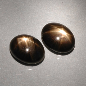 Pedras preciosas de Safira Estrela Preto natural de  ct, Corte Oval, Opaco