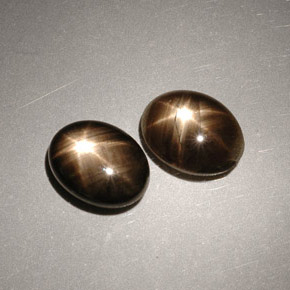 Pedras preciosas de safira estrela preto natural de  ct, corte oval, opaco