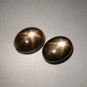 Pedras preciosas de safira estrela preto natural de  ct, corte oval, opaco