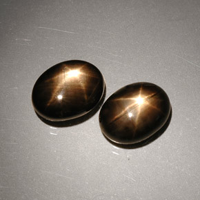 Pedras preciosas de safira estrela preto natural de  ct, corte oval, opaco