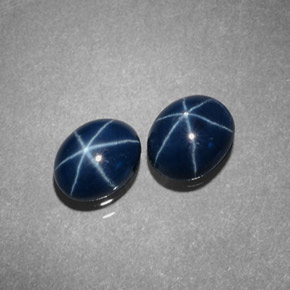 Pedras preciosas de Safira Estrela Azul natural de  ct, Corte Oval, Opaco