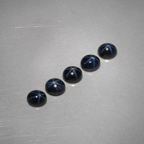 Pedras preciosas de safira estrela azul natural de  ct, corte oval, opaco