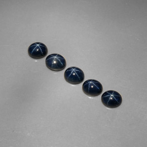 Pedras preciosas de safira estrela azul natural de  ct, corte oval, opaco