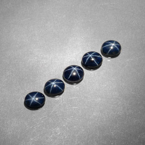 Pedras preciosas de Safira Estrela Azul profundo natural de  ct, Corte Oval, Opaco