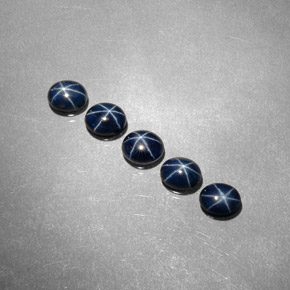 Pedras preciosas de Safira Estrela Azul profundo natural de  ct, Corte Oval, Opaco