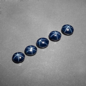 Pedras preciosas de Safira Estrela Azul profundo natural de  ct, Corte Oval, Opaco