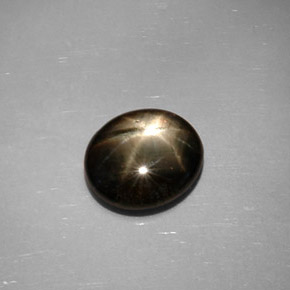 Safira Estrela Preto Natural 3.99ct, Corte Oval, Opaco