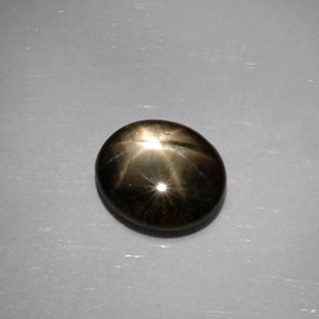 Safira Estrela Preto Natural 3.99ct, Corte Oval, Opaco