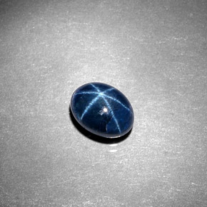 Safira Estrela Azul Natural 2.02ct, Corte Oval, Opaco
