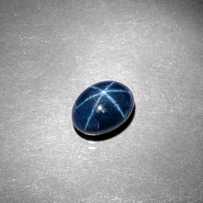 Safira Estrela Azul Natural 2.02ct, Corte Oval, Opaco