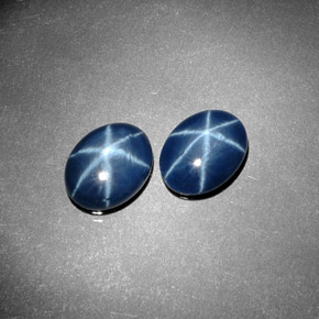 Pedras preciosas de Safira Estrela Azul natural de  ct, Corte Oval, Opaco