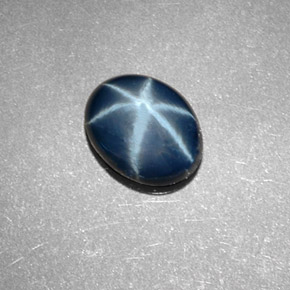 Safira Estrela Azul Natural 1.57ct, Corte Oval, Opaco
