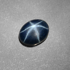 Safira Estrela Azul Natural 1.69ct, Corte Oval, Opaco