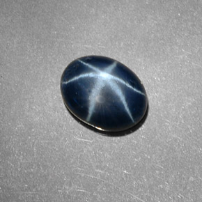 Safira Estrela Azul Natural 1.69ct, Corte Oval, Opaco