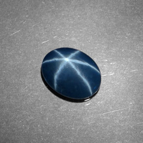 Safira Estrela Azul Natural 1.00ct, Corte Oval, Opaco