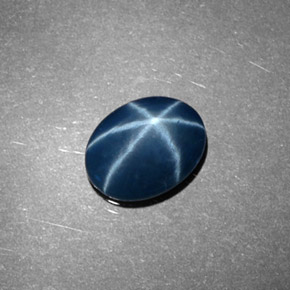 Safira Estrela Azul Natural 1.00ct, Corte Oval, Opaco