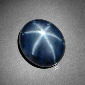 Safira Estrela Azul Natural 11.72ct, Corte Oval, Opaco