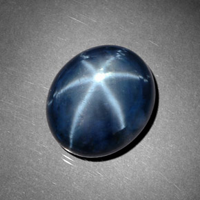Safira Estrela Azul Natural 11.72ct, Corte Oval, Opaco