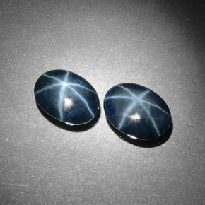 Pedras preciosas de Safira Estrela Azul natural de  ct, Corte Oval, Opaco