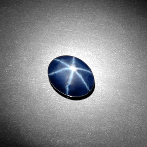 Safira Estrela Azul Natural 2.21ct, Corte Oval, Opaco