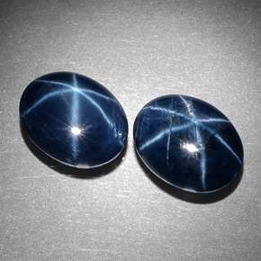 Pedras preciosas de Safira Estrela Azul natural de  ct, Corte Oval, Opaco