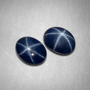 Pedras preciosas de Safira Estrela Azul natural de  ct, Corte Oval, Opaco