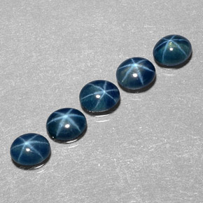 Pedras preciosas de safira estrela azul natural de  ct, transparente, transparente/translúcido