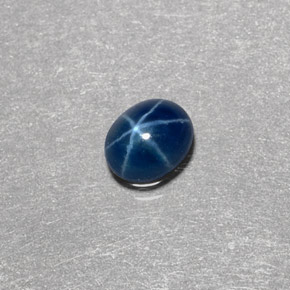 Safira estrela azul natural 0,46ct, transparente, transparente/translúcido
