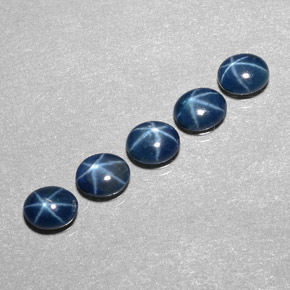Pedras preciosas de safira estrela azul natural de  ct, transparente, transparente/translúcido