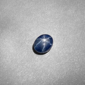 Safira estrela azul natural 0,67ct, transparente, transparente/translúcido
