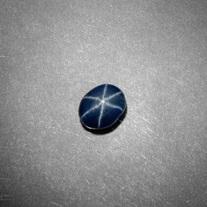 Safira estrela azul natural 0,62ct, transparente, transparente/translúcido