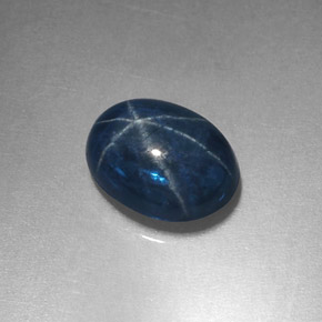 Safira Estrela Azul Natural 2.11ct, Corte Oval, Opaco
