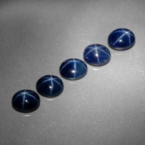 Pedras preciosas de safira estrela azul natural de  ct, corte oval, opaco