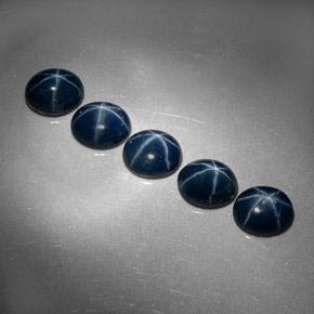 Pedras preciosas de safira estrela azul natural de  ct, corte oval, opaco