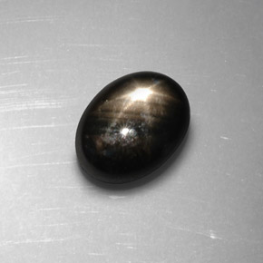 Safira Estrela Preto Natural 1.84ct, Corte Oval, Opaco