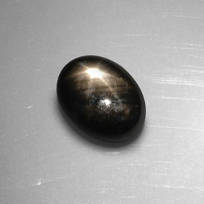 Safira Estrela Preto Natural 1.84ct, Corte Oval, Opaco