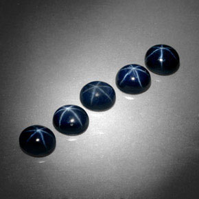 Pedras preciosas de safira estrela azul natural de  ct, corte oval, opaco