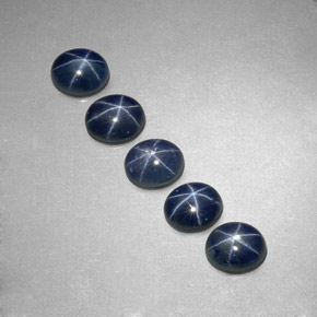 Pedras preciosas de safira estrela azul natural de  ct, corte oval, translúcido