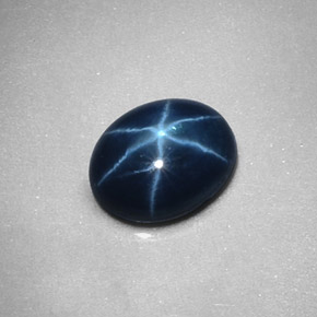 Safira Estrela Azul Natural 2.34ct, Corte Oval, Opaco