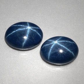 Pedras preciosas de Safira Estrela Azul natural de  ct, Corte Oval, Opaco