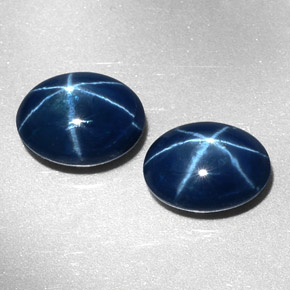 Pedras preciosas de Safira Estrela Azul natural de  ct, Corte Oval, Opaco