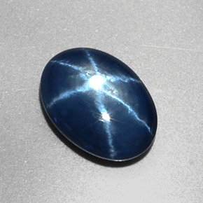 Safira Estrela Azul Natural 1.80ct, Corte Oval, Opaco