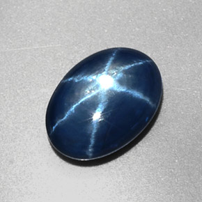 Safira Estrela Azul Natural 1.80ct, Corte Oval, Opaco