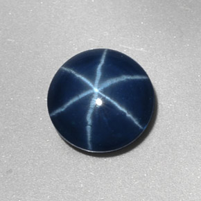 Safira Estrela Azul Natural 2.00ct, Corte Redondo, Opaco